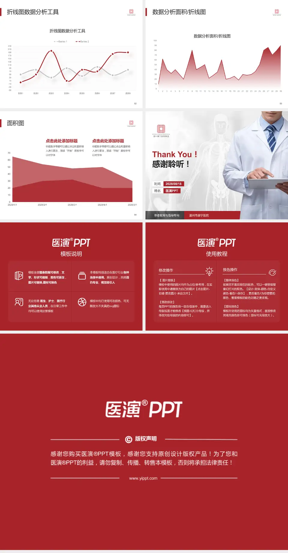 温州市康宁医院患者教育与指导PPT模板4:3格式幻灯片预览图7