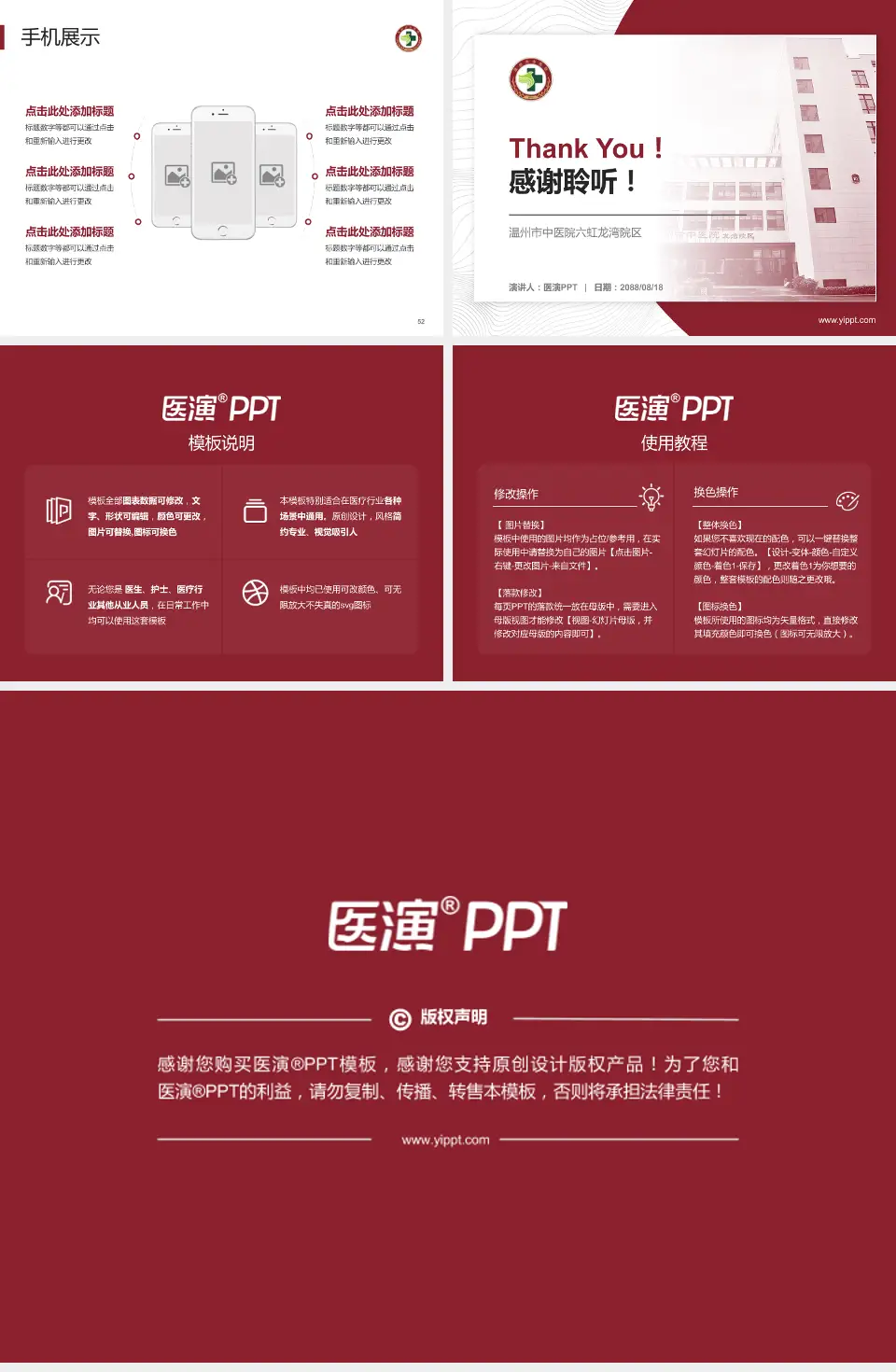 温州市中医院六虹龙湾院区医院管理报告PPT模板4:3格式幻灯片预览图7