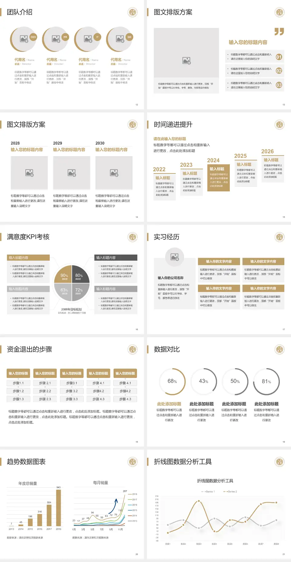 温岭市第一人民医院培训与教育PPT模板4:3格式幻灯片预览图3
