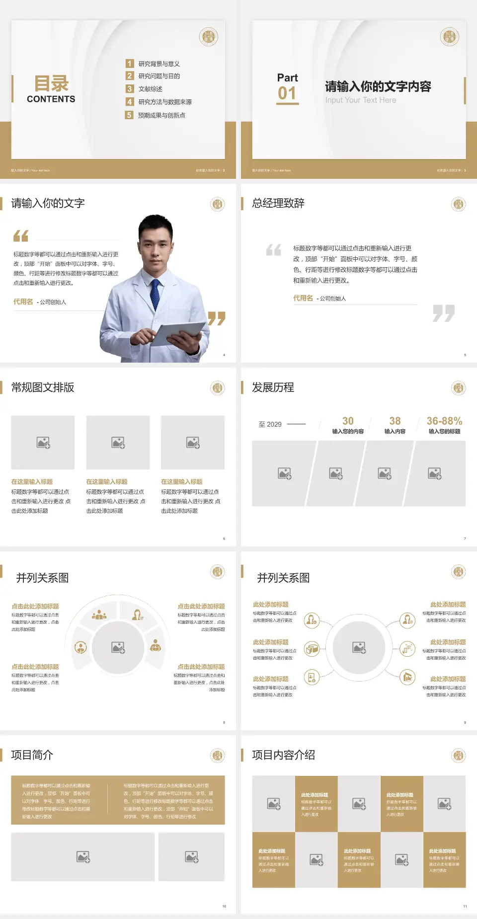 温岭市第一人民医院医院管理报告PPT模板4:3格式幻灯片预览图2