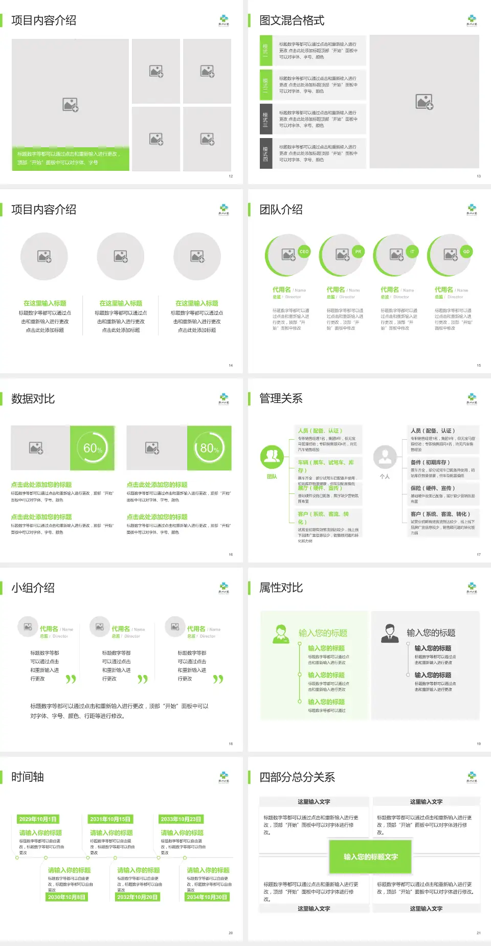 衢州市第二人民医院科室介绍与推广PPT模板4:3格式幻灯片预览图3