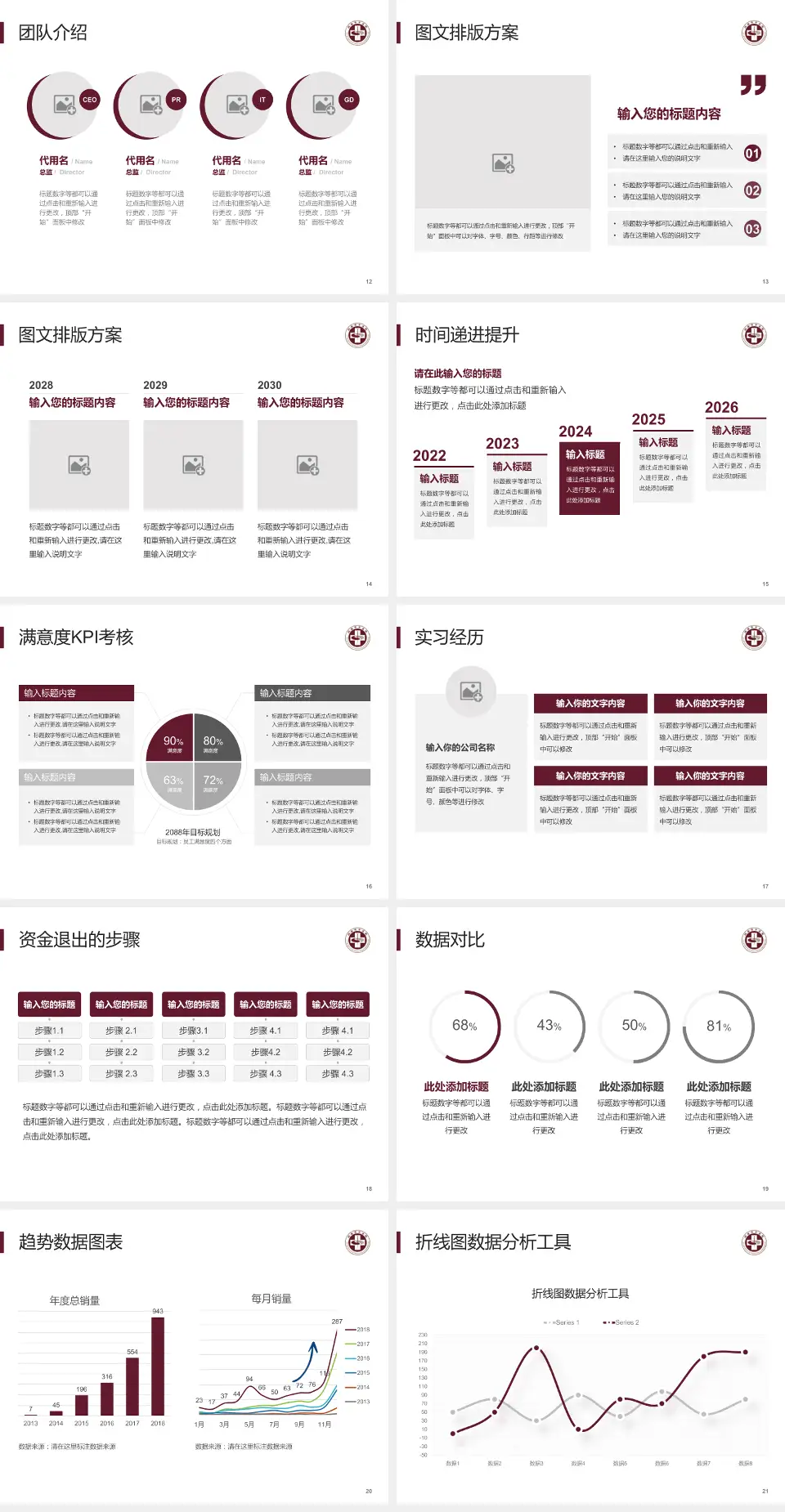 瑞安市中医院培训与教育PPT模板4:3格式幻灯片预览图3