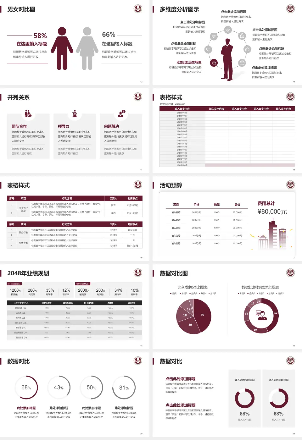 瑞安市中医院财务与预算报告PPT模板16:9格式幻灯片预览图3
