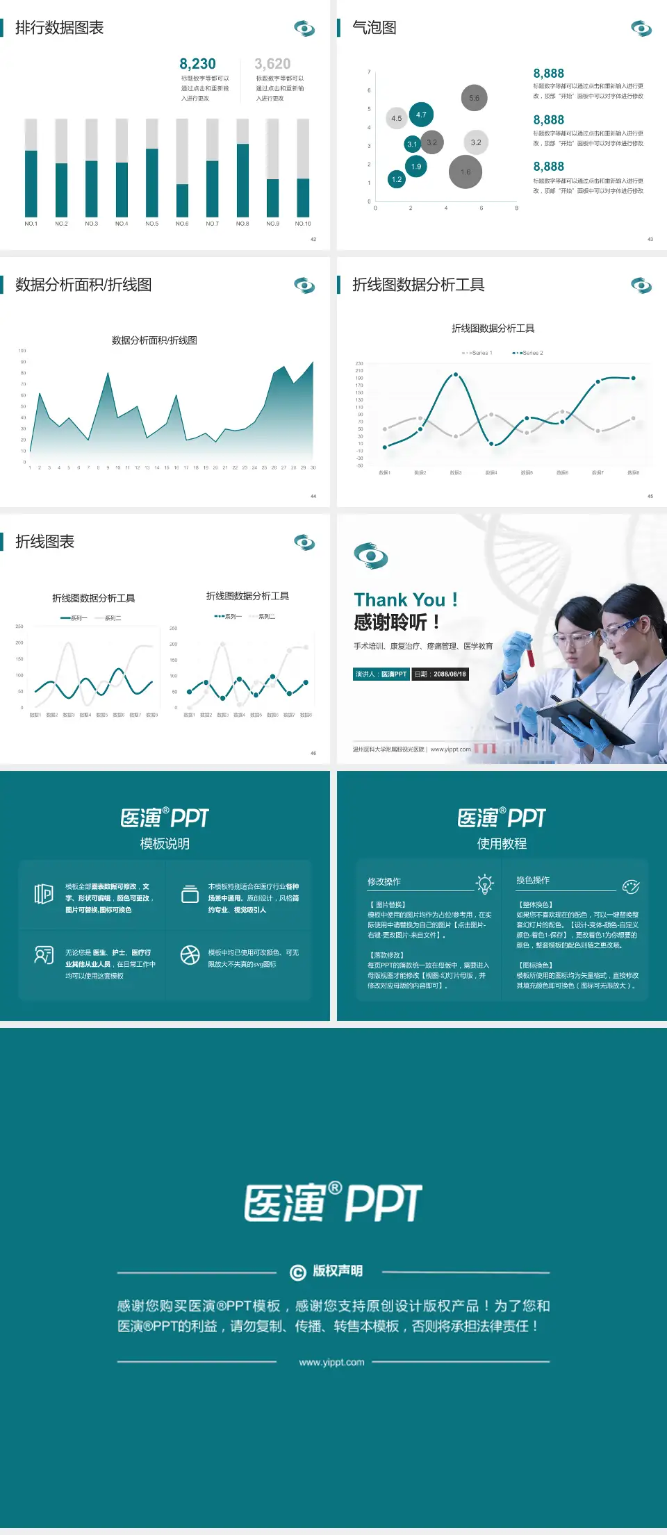 温州医科大学附属眼视光医院科研成果展示PPT模板4:3格式幻灯片预览图6