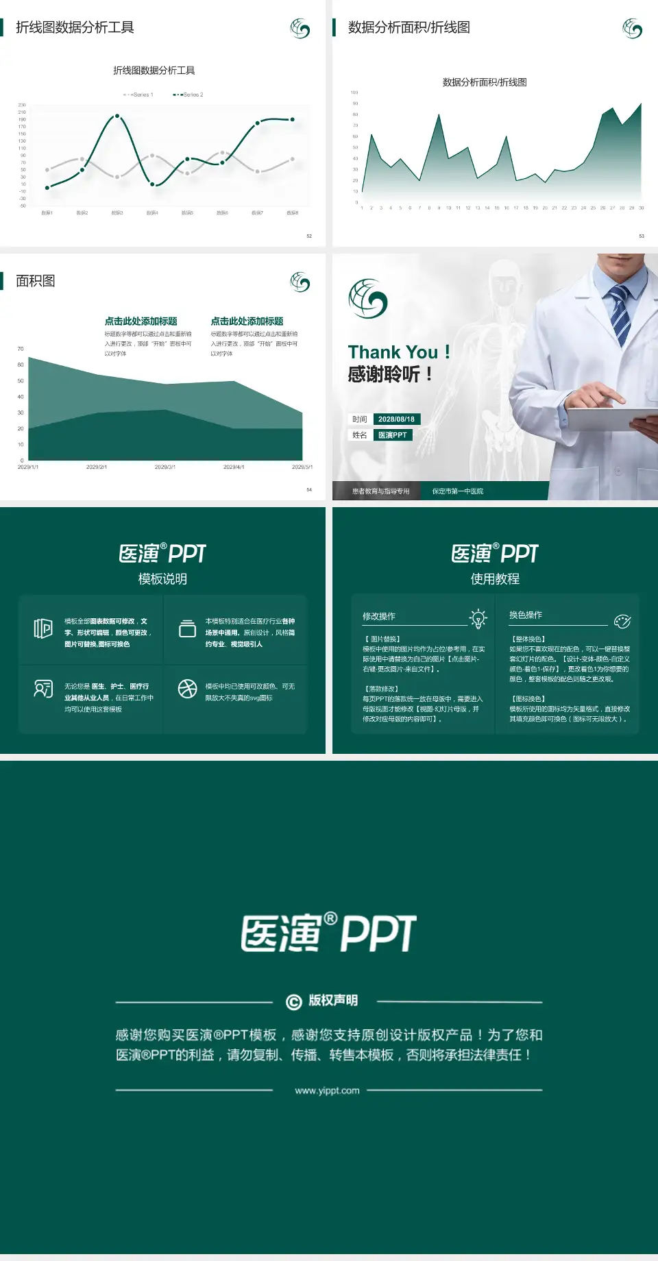 保定市第一中医院患者教育与指导PPT模板4:3格式幻灯片预览图7