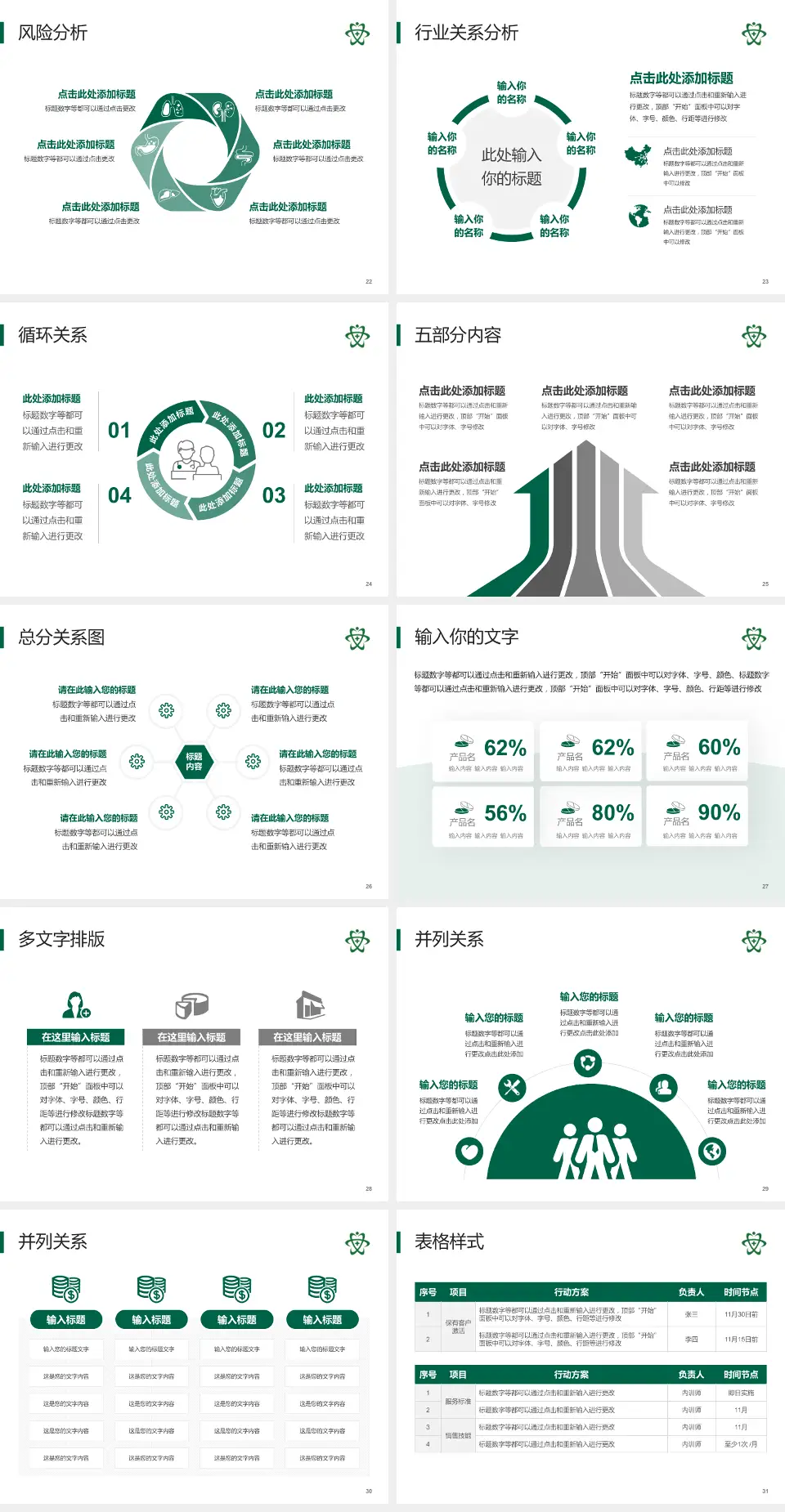 瑞安市人民医院科室介绍与推广PPT模板4:3格式幻灯片预览图4