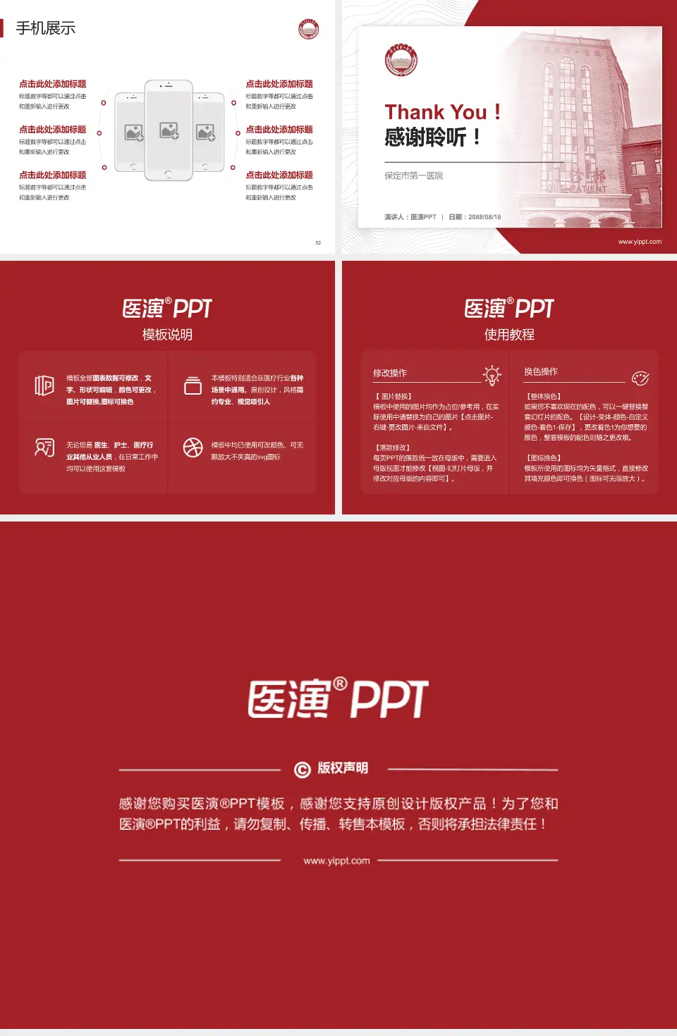 保定市第一医院医院管理报告PPT模板4:3格式幻灯片预览图7