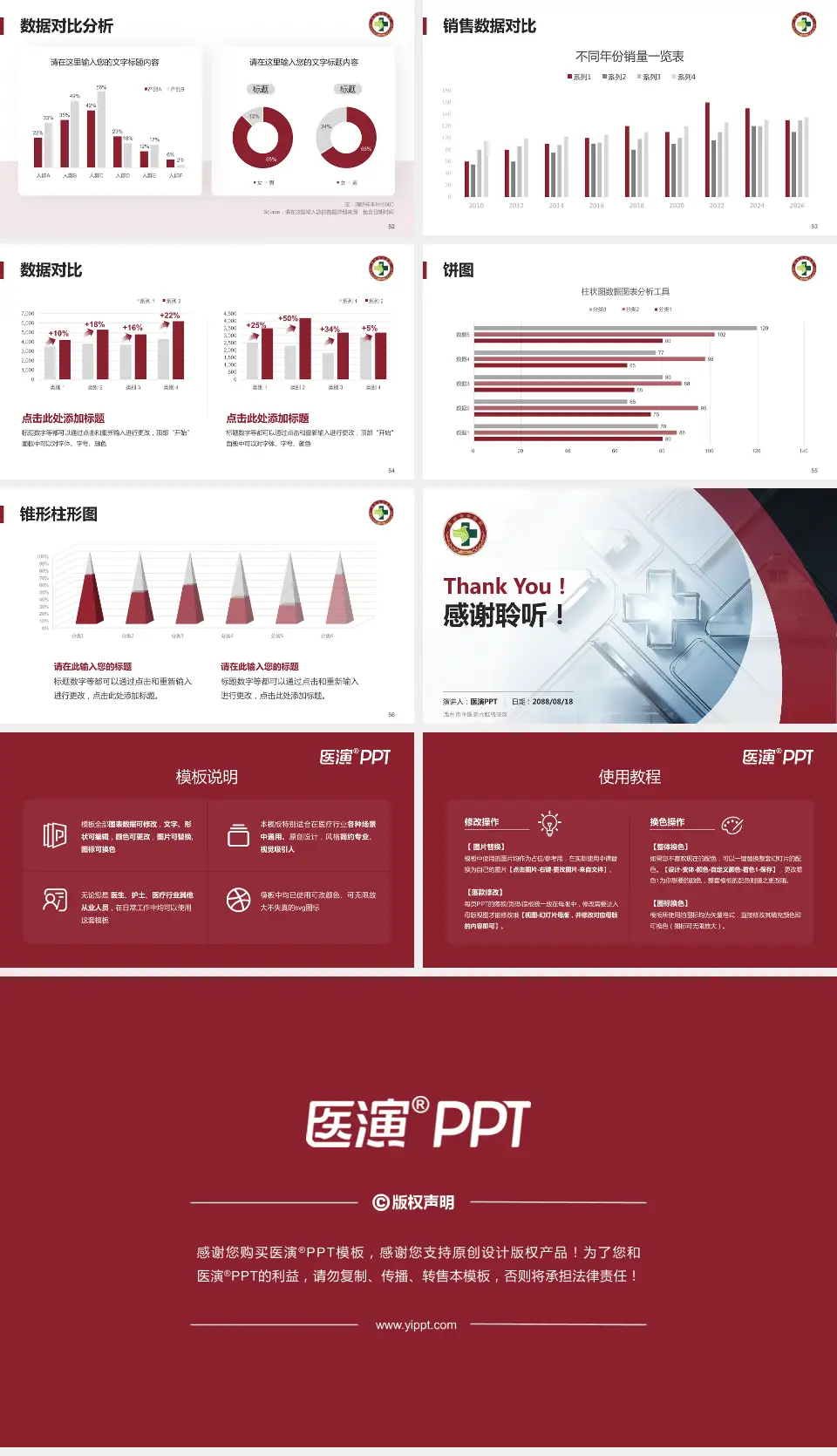 温州市中医院六虹桥院区医疗行业比赛专用PPT模板16:9格式幻灯片预览图7