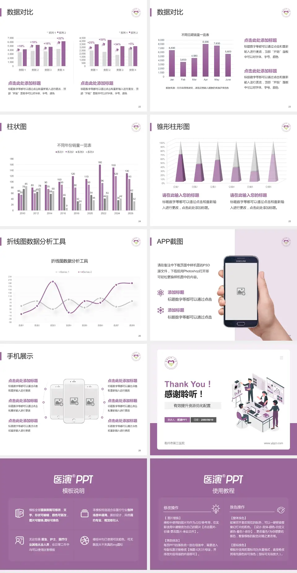 衢州市第三医院财务与预算报告PPT模板4:3格式幻灯片预览图4