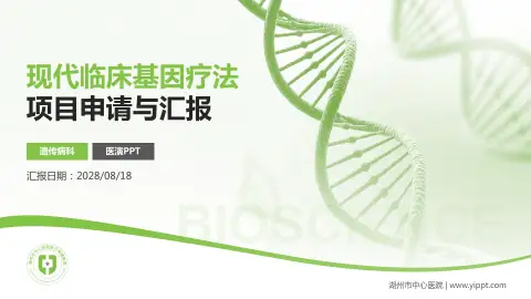 湖州市中心医院项目申请与汇报PPT模板