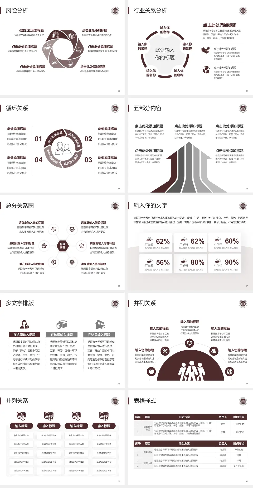 温州市中心医院科室介绍与推广PPT模板4:3格式幻灯片预览图4