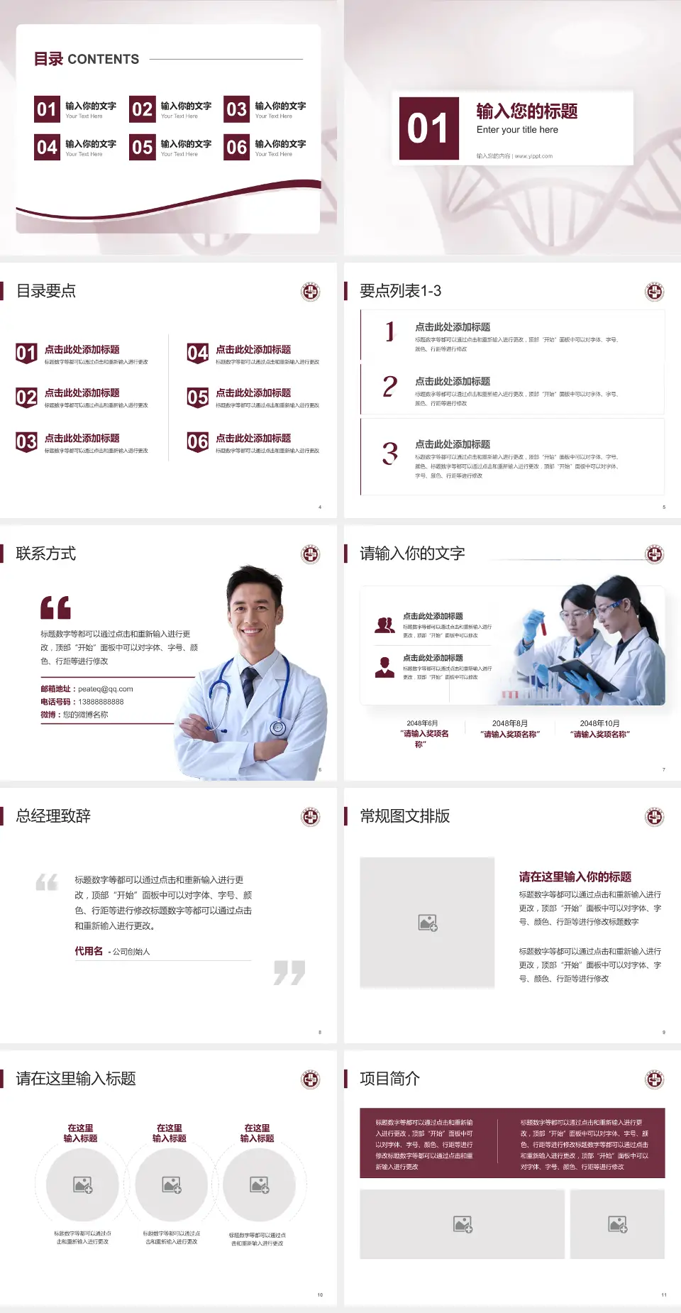 瑞安市中医院项目申请与汇报PPT模板4:3格式幻灯片预览图2