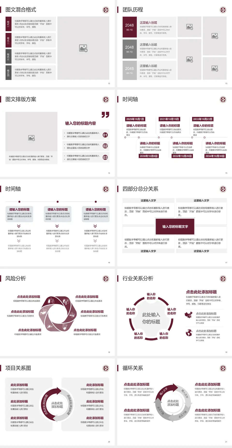 瑞安市中医院项目申请与汇报PPT模板4:3格式幻灯片预览图3