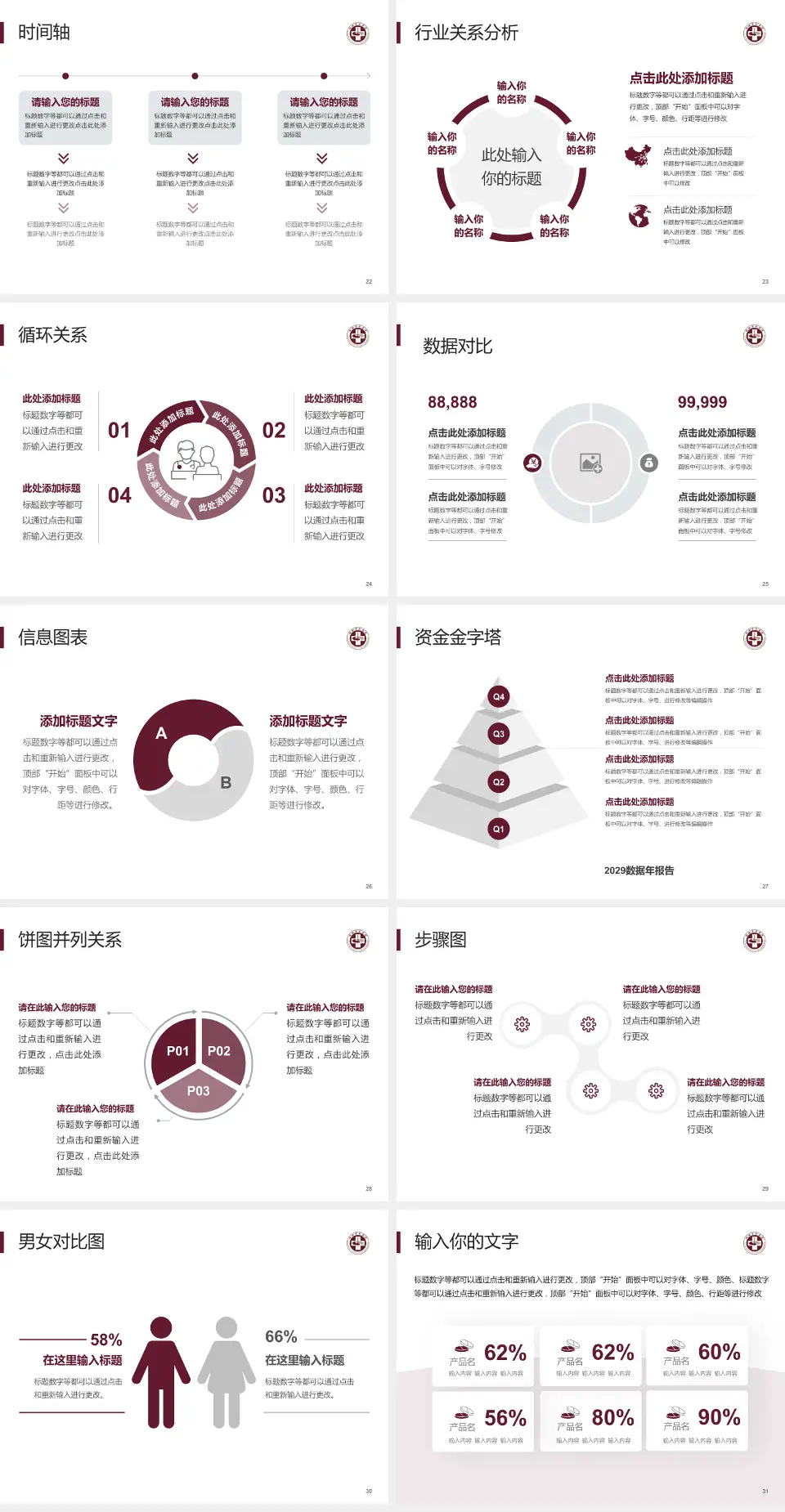 瑞安市中医院医院管理报告PPT模板4:3格式幻灯片预览图4