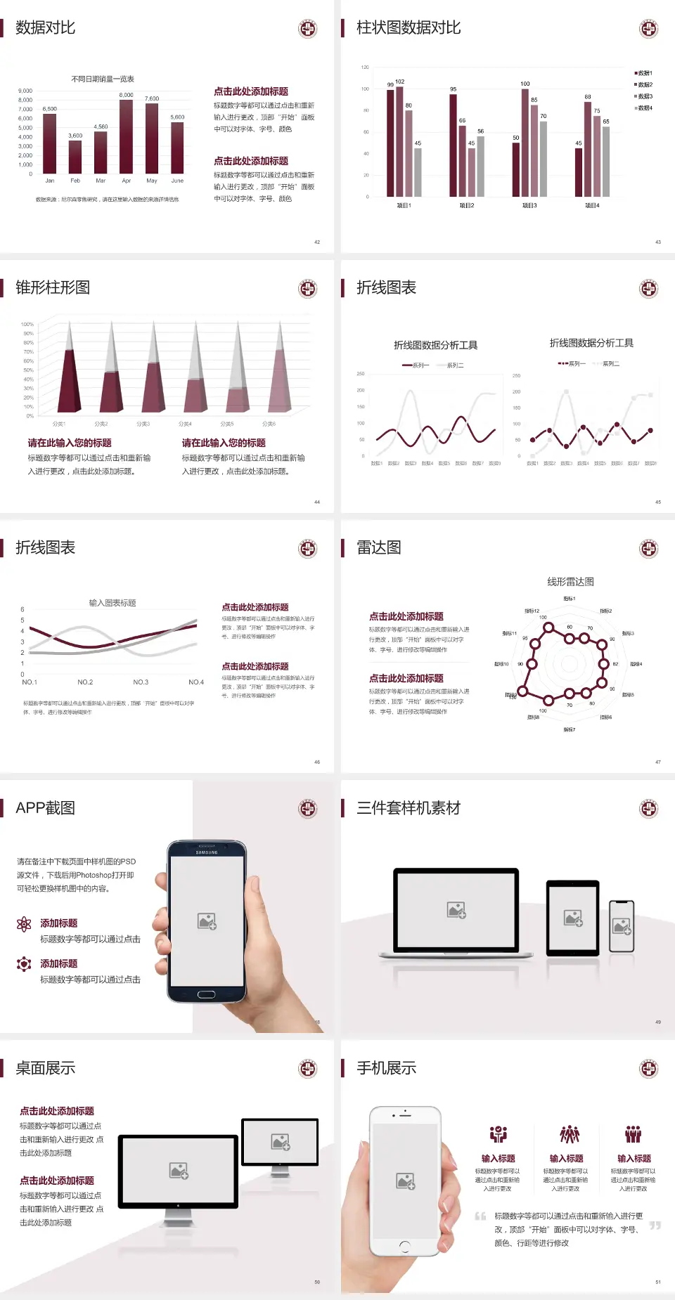 瑞安市中医院医院管理报告PPT模板4:3格式幻灯片预览图6