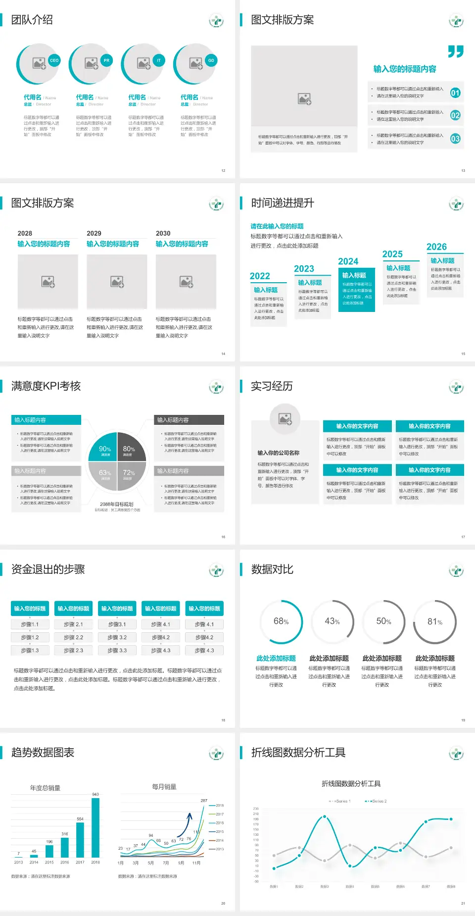 金华市中心医院培训与教育PPT模板4:3格式幻灯片预览图3
