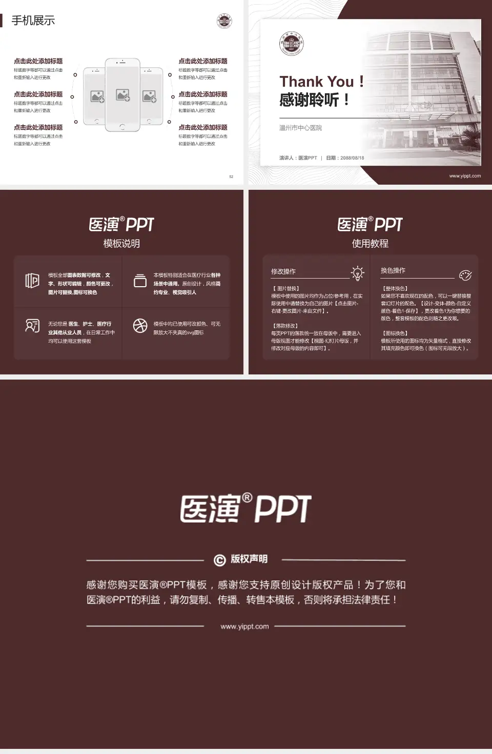 温州市中心医院医院管理报告PPT模板4:3格式幻灯片预览图7