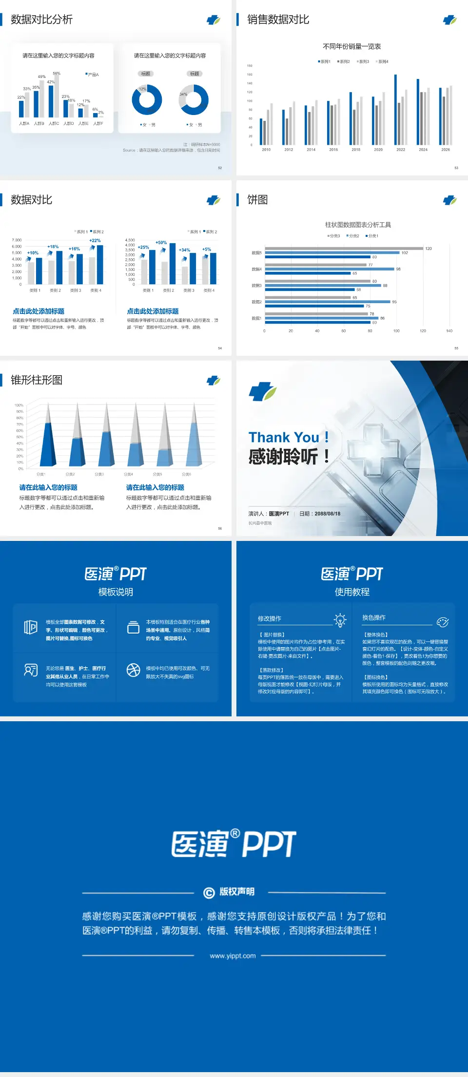 长兴县中医院医疗行业比赛专用PPT模板4:3格式幻灯片预览图7