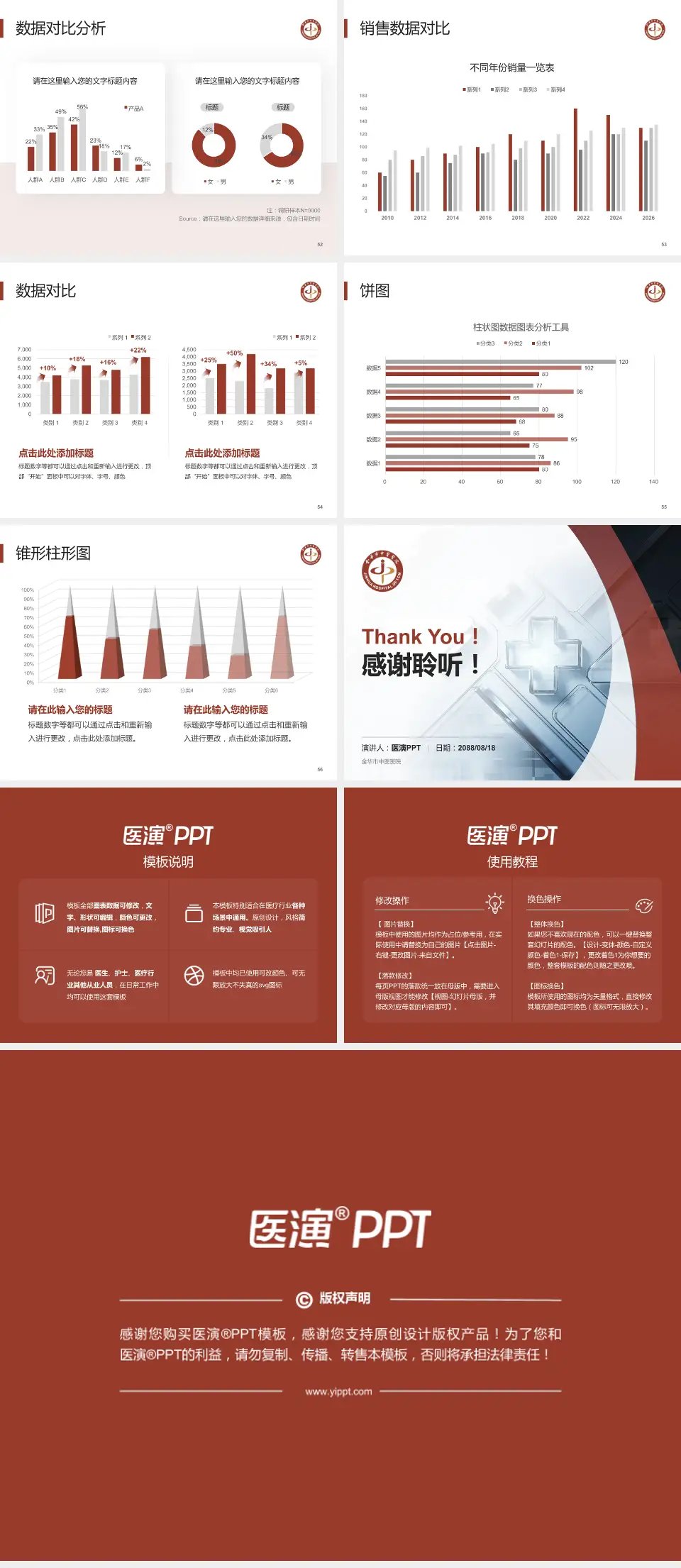 金华市中医医院医疗行业比赛专用PPT模板4:3格式幻灯片预览图7