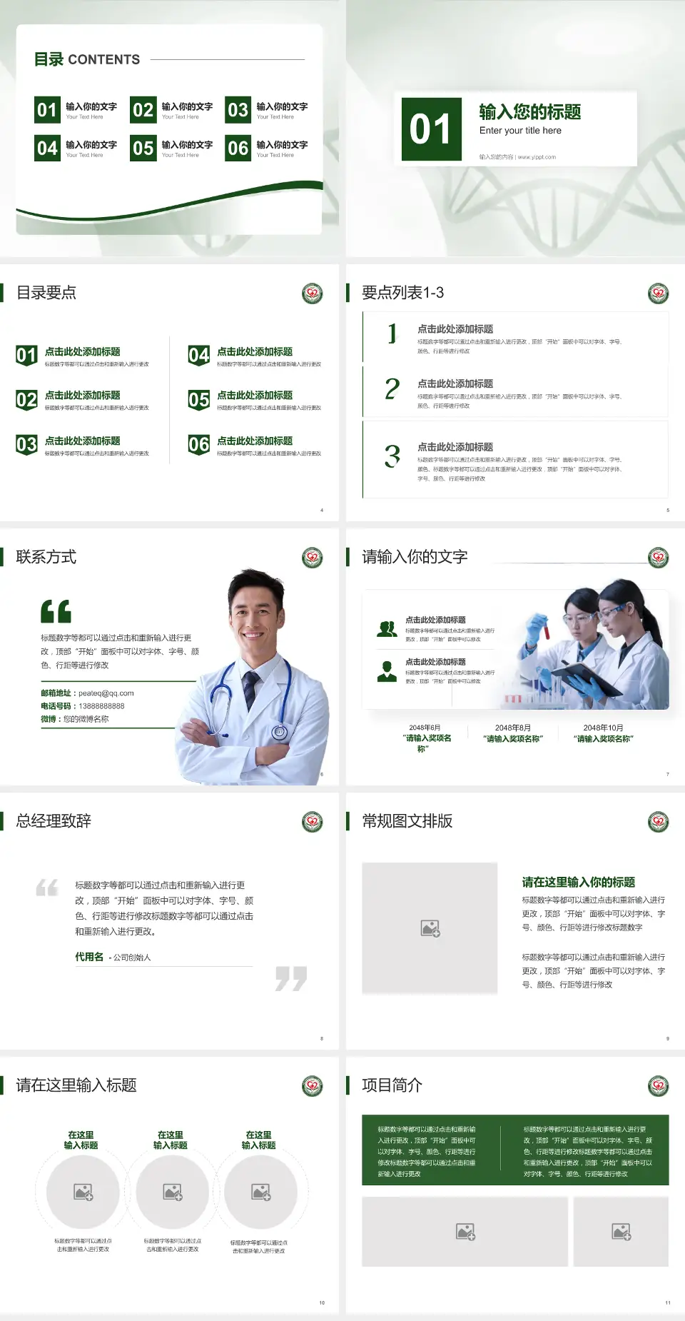 中国人民解放军陆军第八十二集团军医院项目申请与汇报PPT模板4:3格式幻灯片预览图2