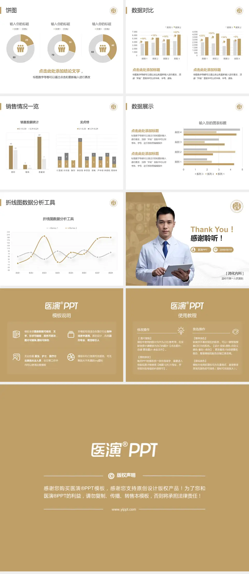 温岭市第一人民医院病例分享与讨论PPT模板4:3格式幻灯片预览图4