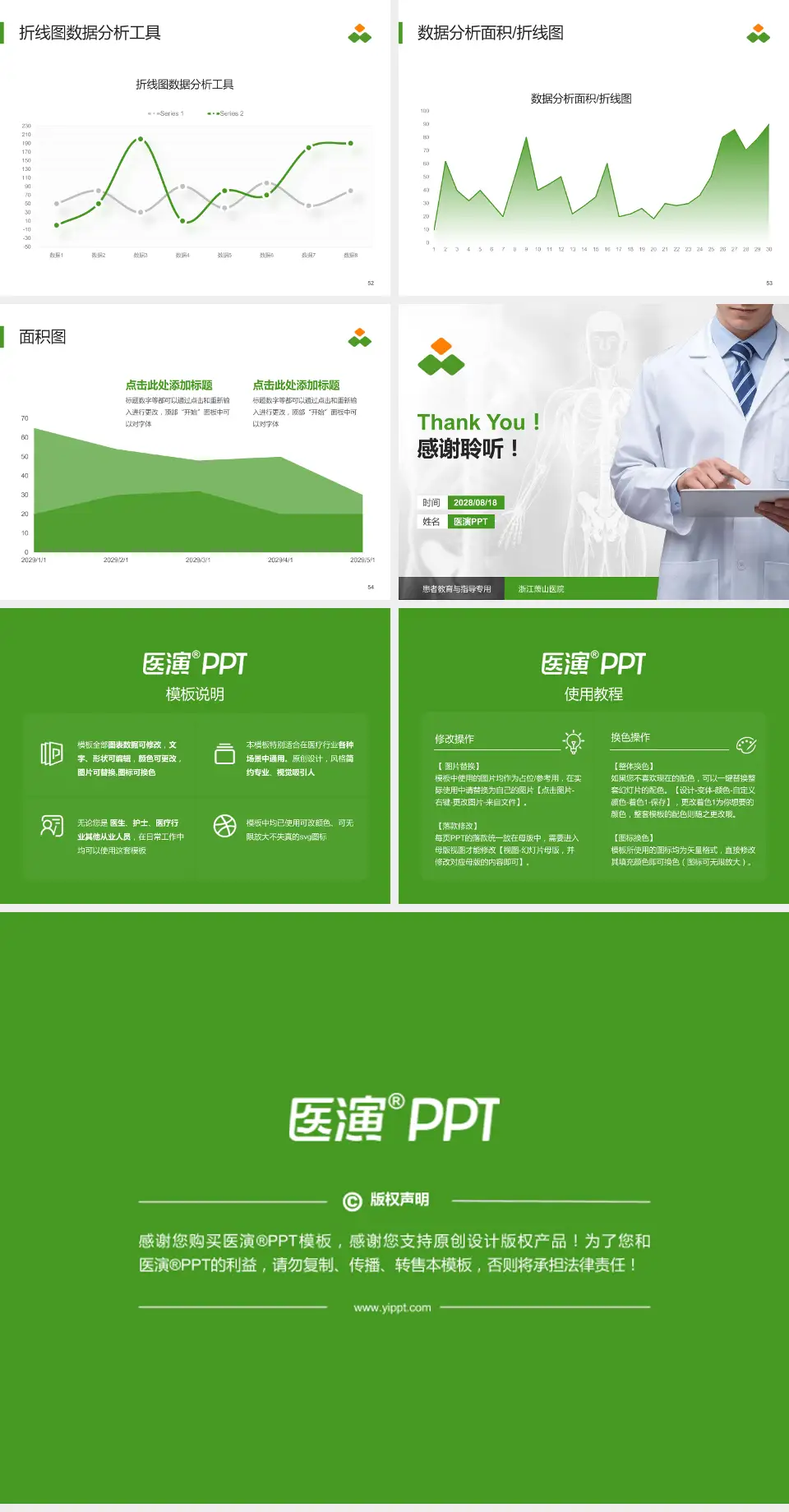 浙江萧山医院患者教育与指导PPT模板4:3格式幻灯片预览图7