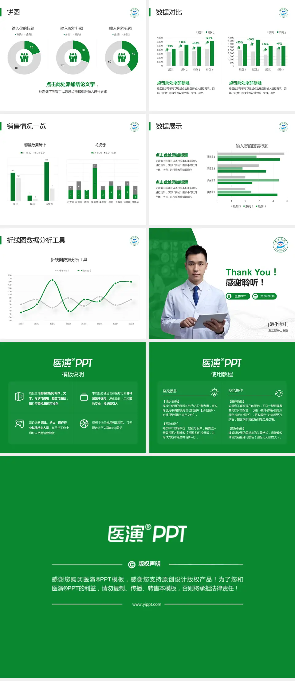 浙江省舟山医院病例分享与讨论PPT模板4:3格式幻灯片预览图4