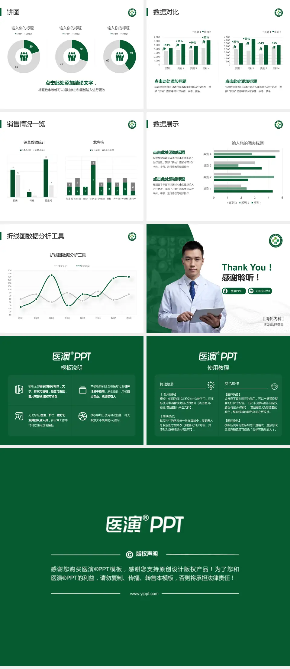 浙江省新华医院病例分享与讨论PPT模板4:3格式幻灯片预览图4