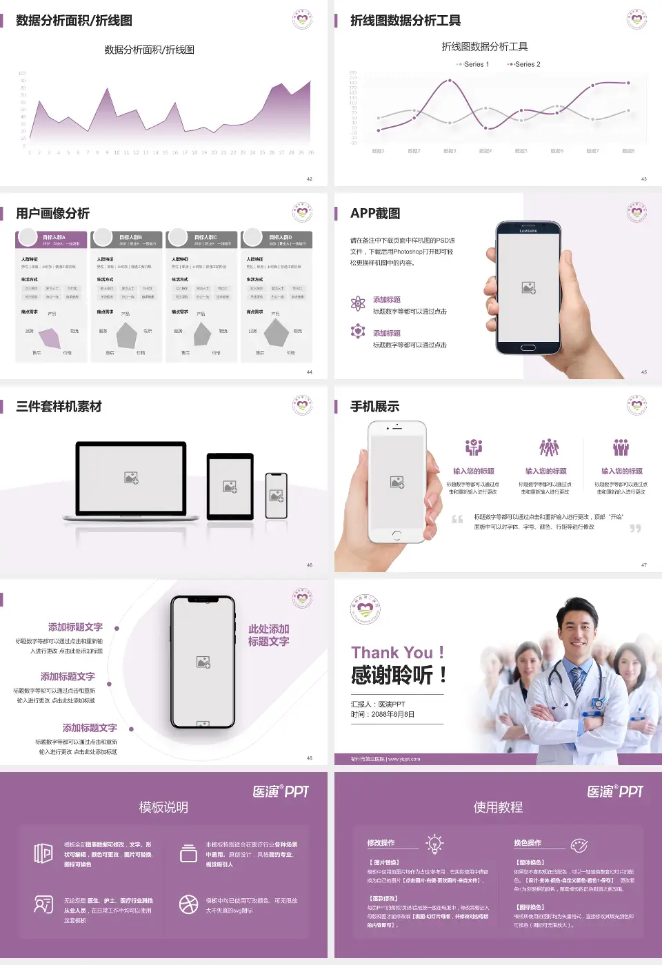 衢州市第三医院科室介绍与推广PPT模板16:9格式幻灯片预览图6