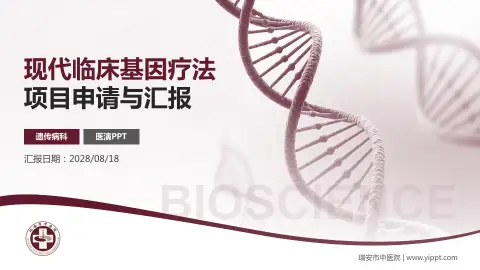 瑞安市中医院项目申请与汇报PPT模板
