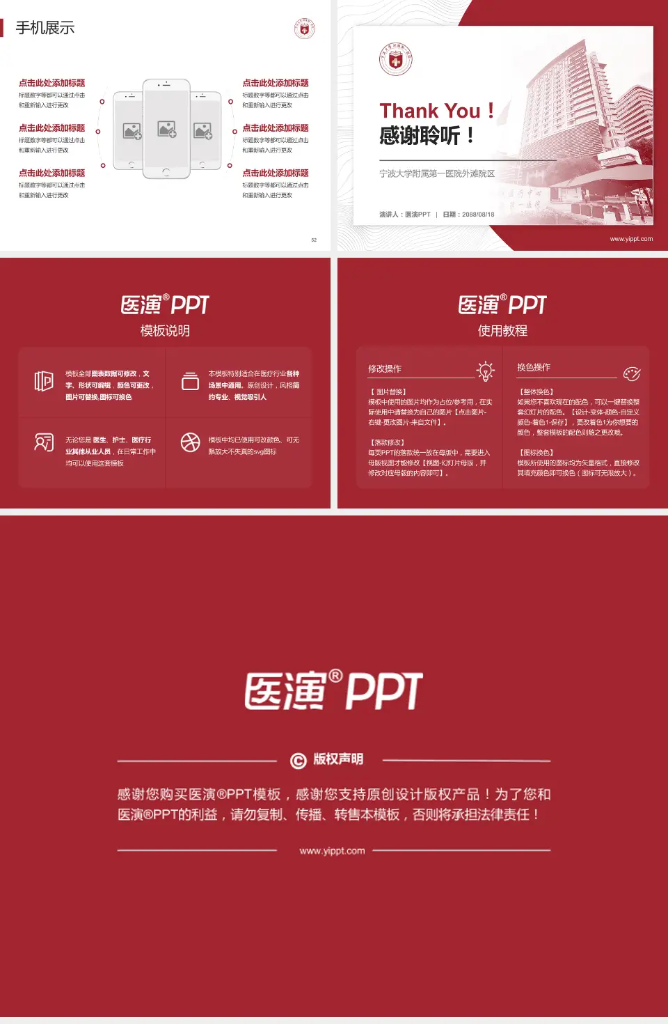 宁波大学附属第一医院外滩院区医院管理报告PPT模板4:3格式幻灯片预览图7