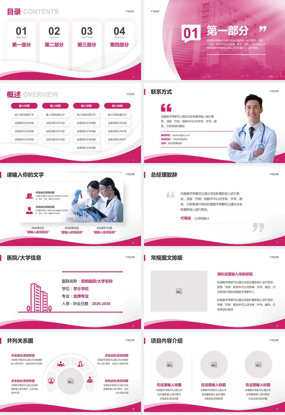 杭州市妇产科医院会议与研讨会PPT模板16:9格式幻灯片预览图2