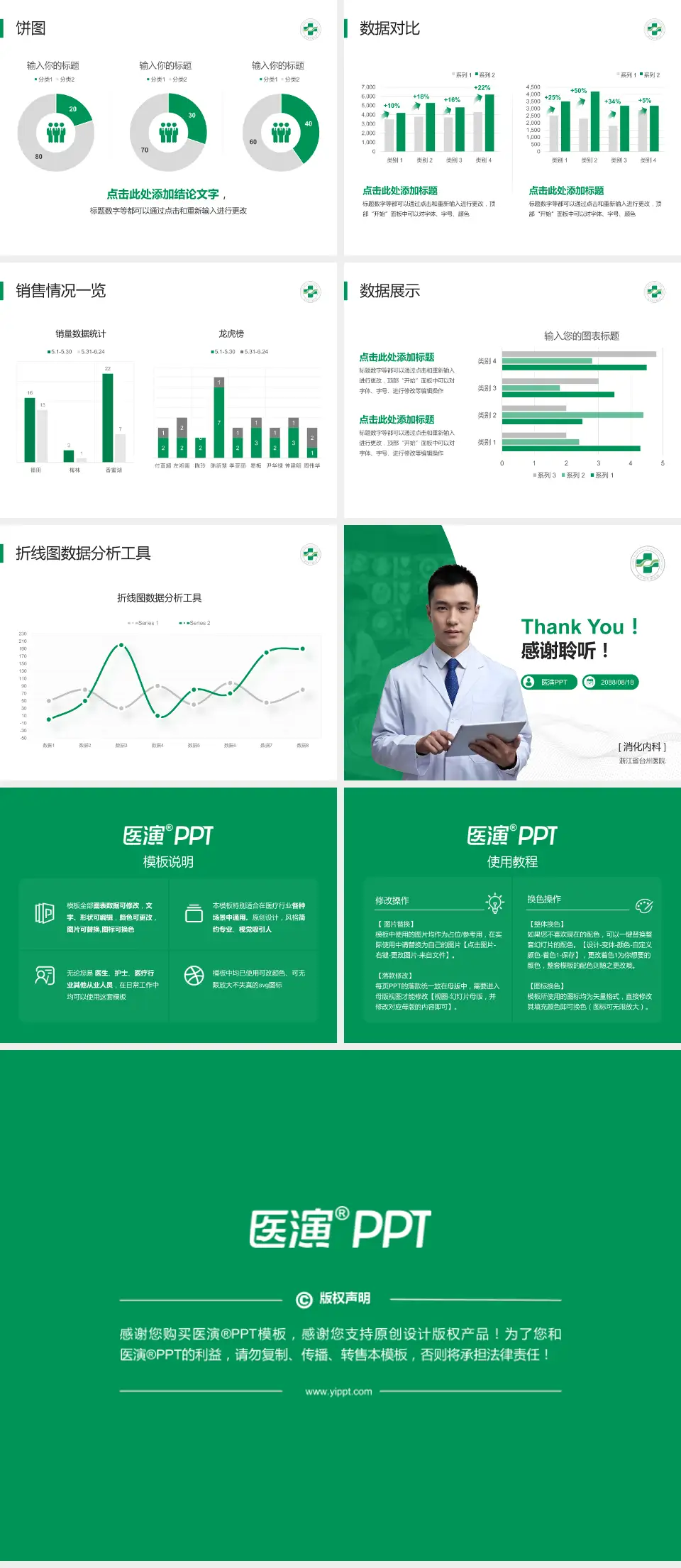 浙江省台州医院病例分享与讨论PPT模板4:3格式幻灯片预览图4