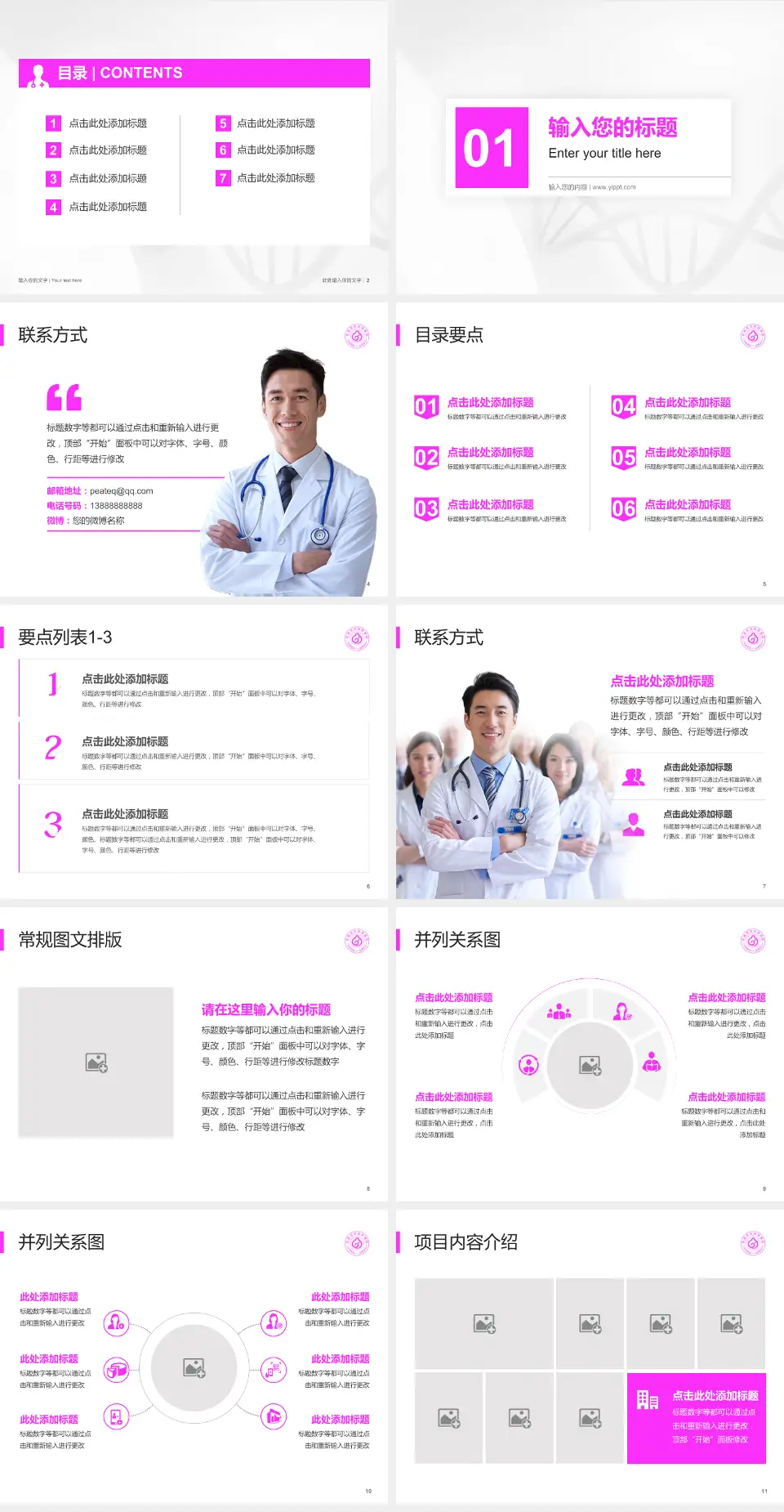 永康市妇幼保健院科室介绍与推广PPT模板4:3格式幻灯片预览图2