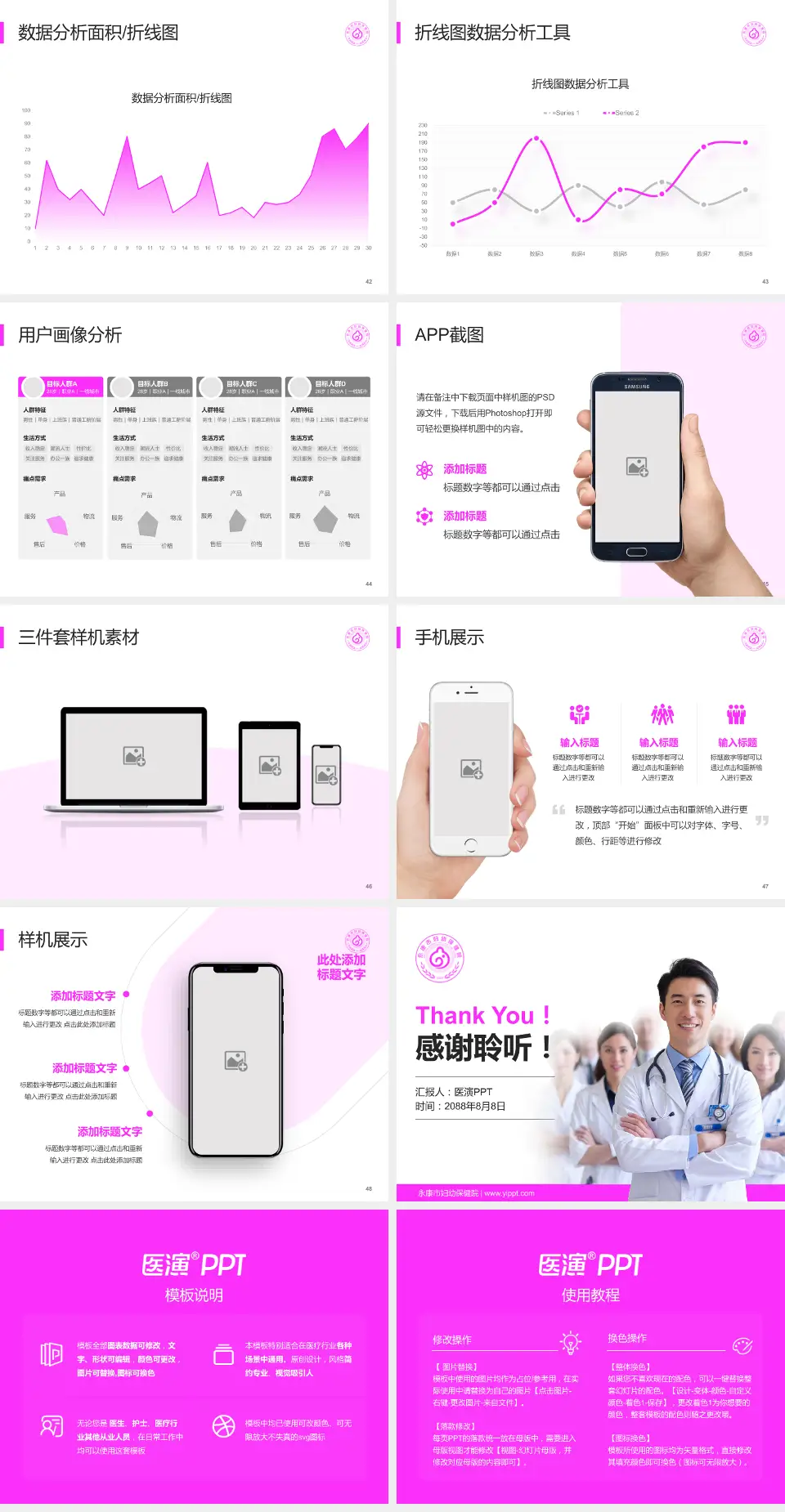 永康市妇幼保健院科室介绍与推广PPT模板4:3格式幻灯片预览图6