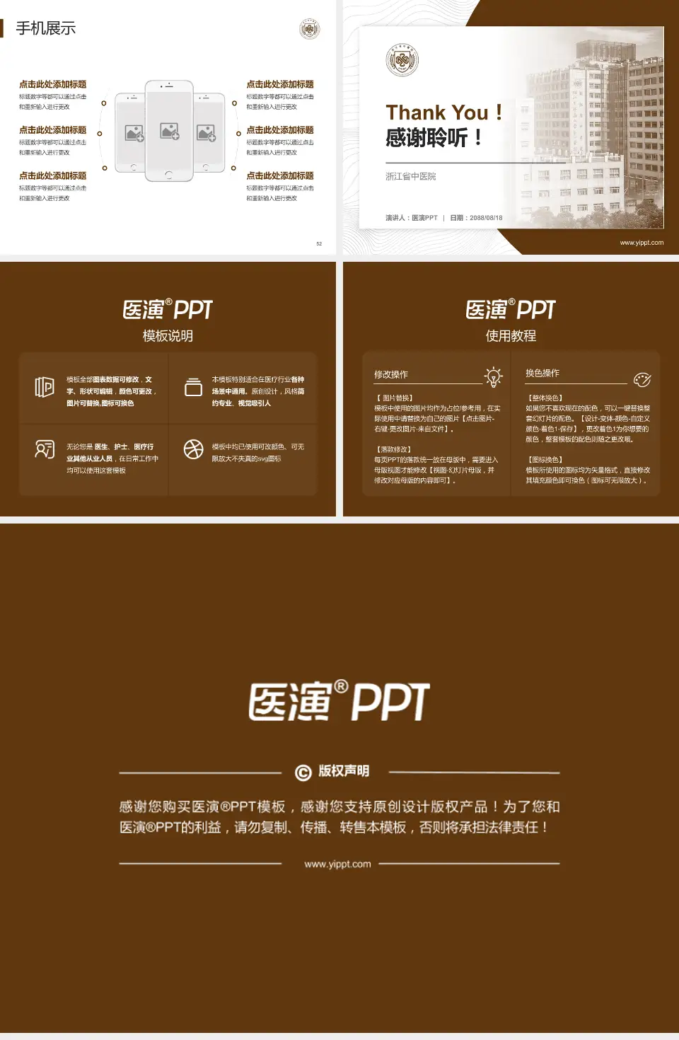 浙江省中医院医院管理报告PPT模板4:3格式幻灯片预览图7