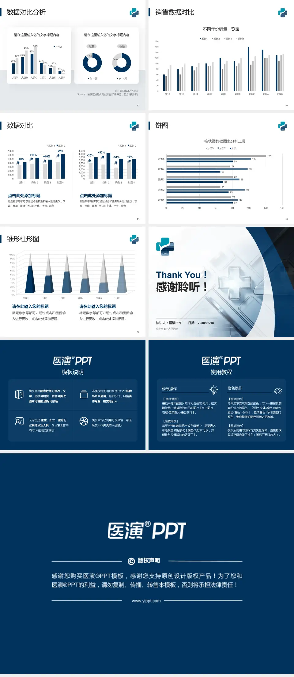 桐乡市第一人民医院医疗行业比赛专用PPT模板4:3格式幻灯片预览图7