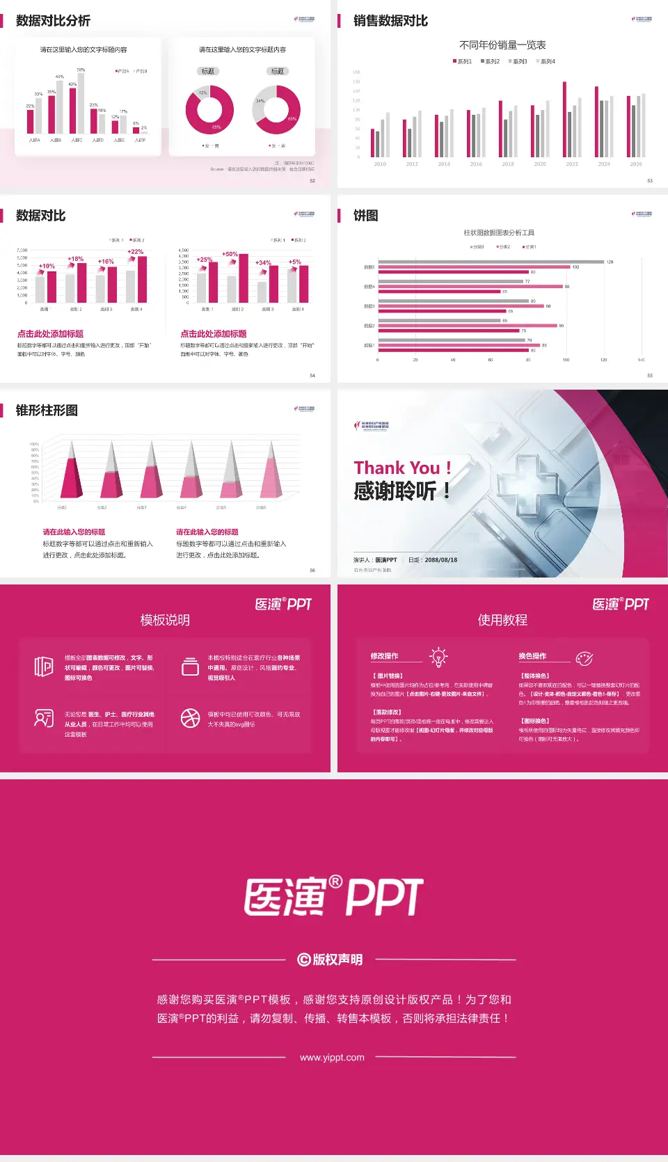 杭州市妇产科医院医疗行业比赛专用PPT模板16:9格式幻灯片预览图7