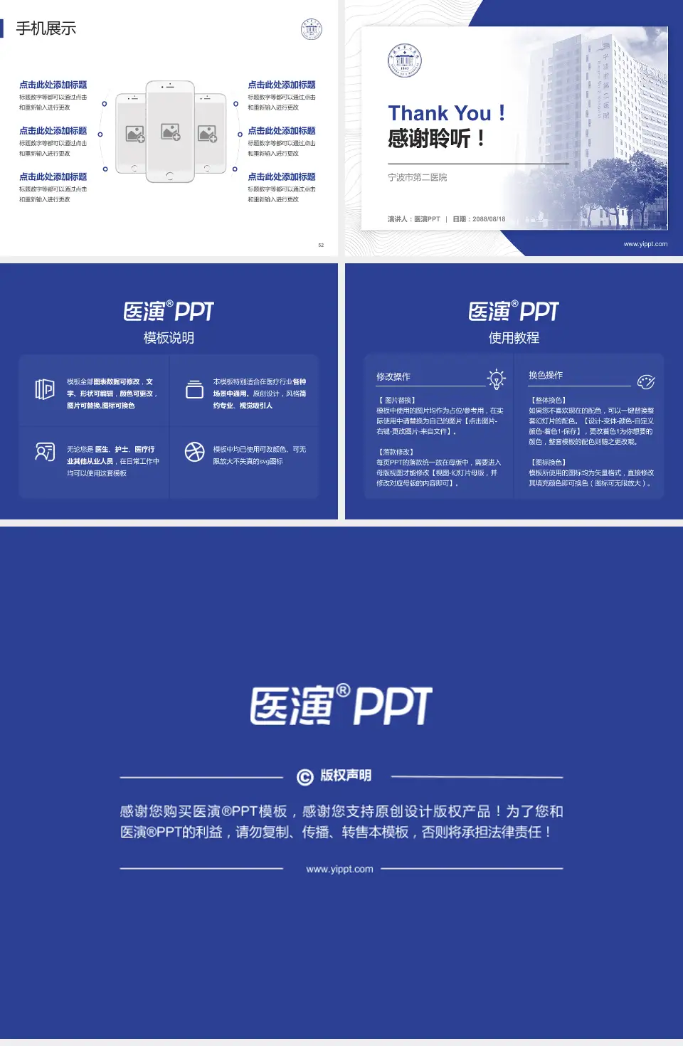 宁波市第二医院医院管理报告PPT模板4:3格式幻灯片预览图7