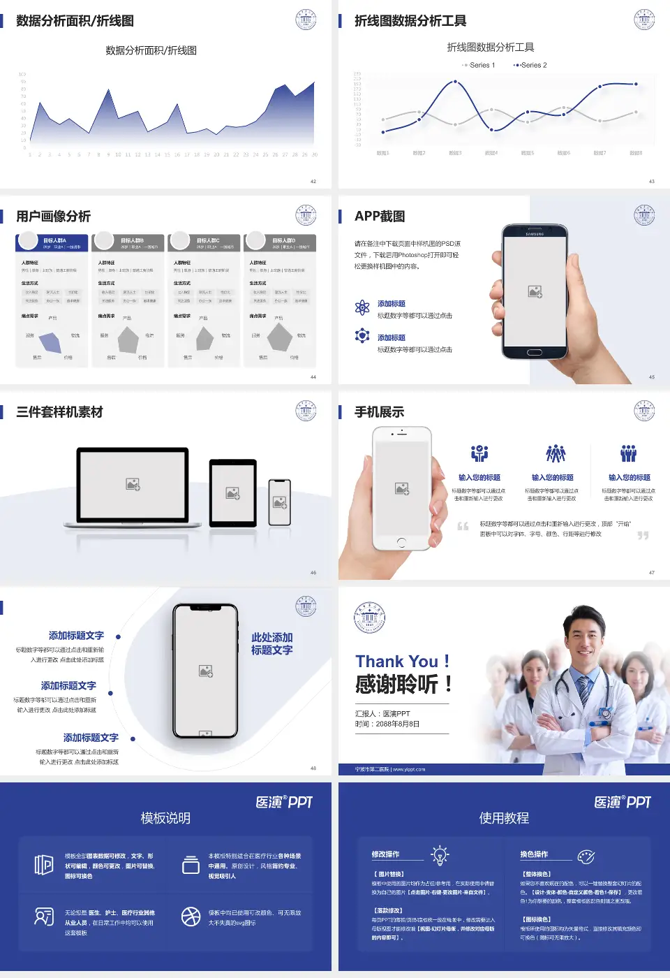 宁波市第二医院科室介绍与推广PPT模板16:9格式幻灯片预览图6