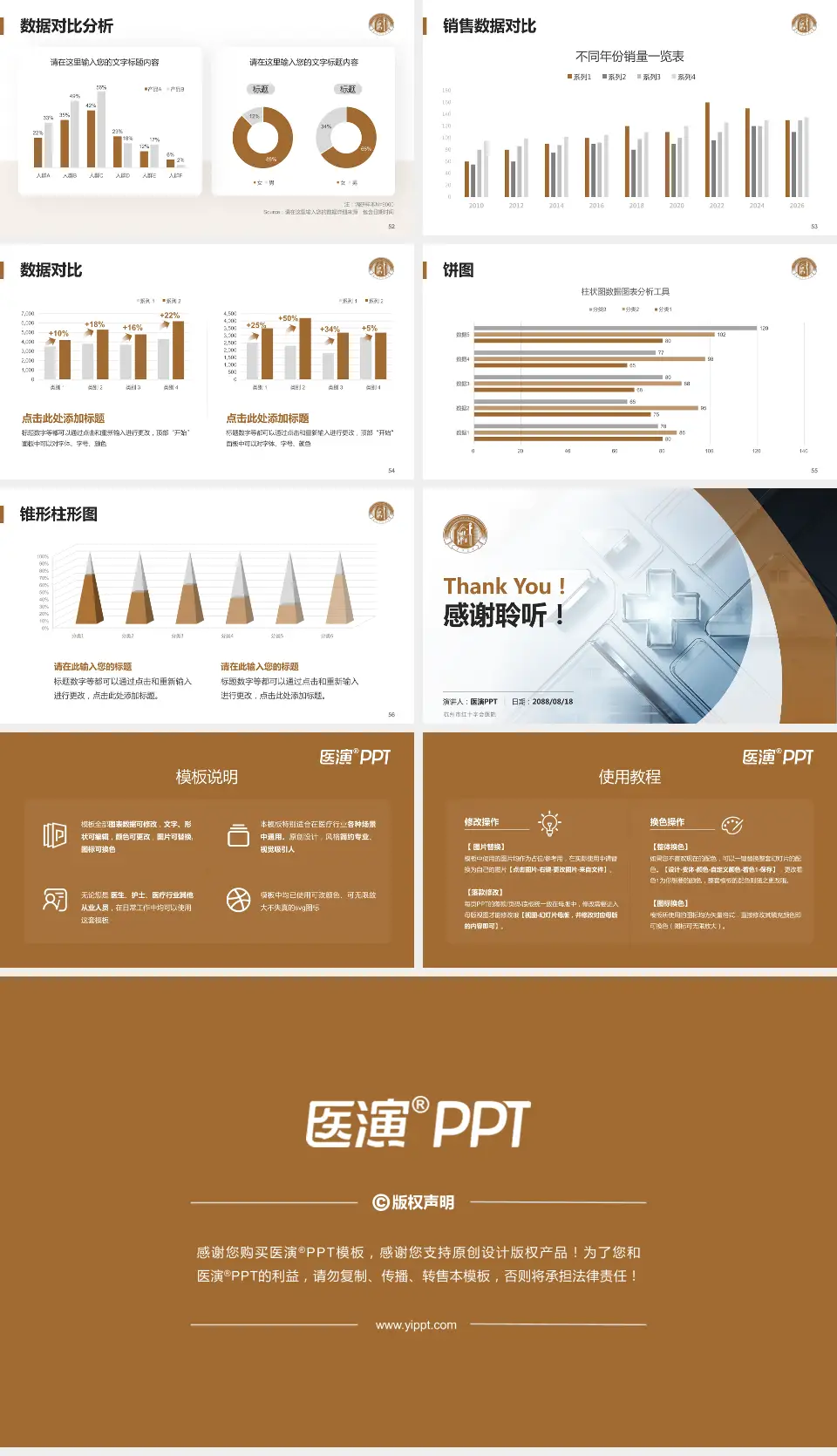 杭州市红十字会医院医疗行业比赛专用PPT模板16:9格式幻灯片预览图7