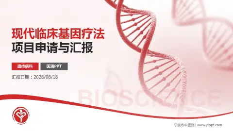 宁波市中医院项目申请与汇报PPT模板