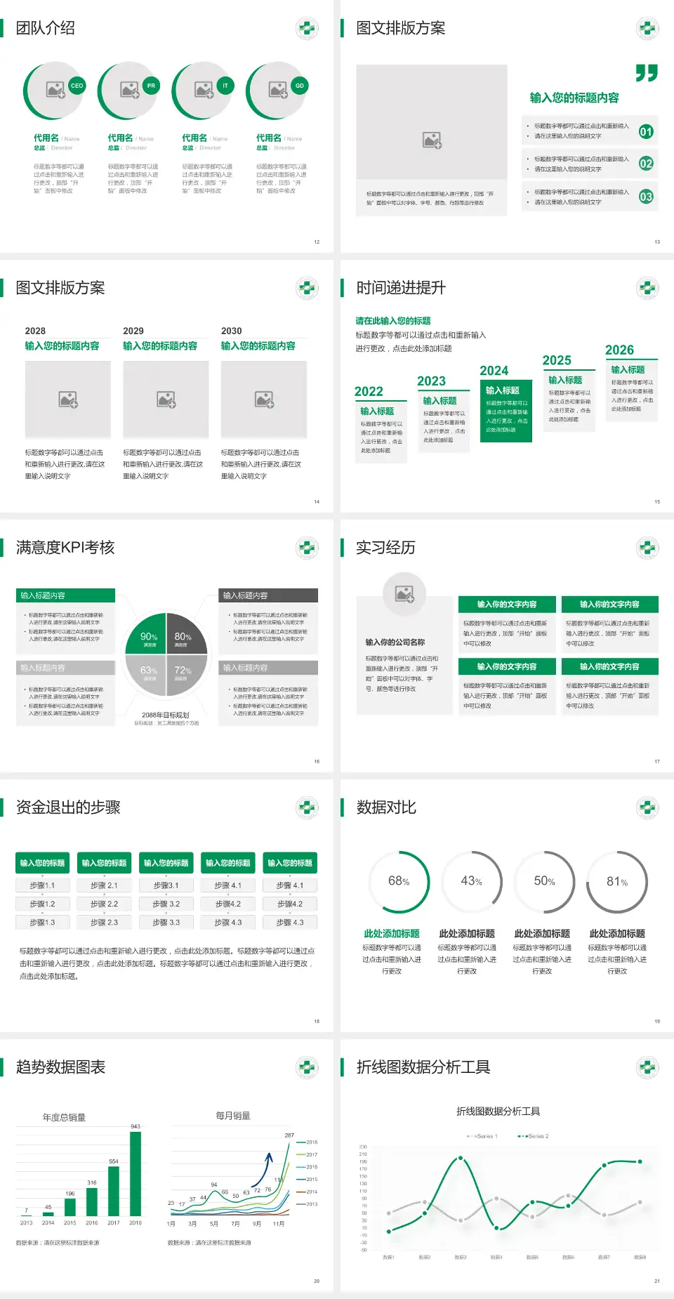 浙江省台州医院培训与教育PPT模板4:3格式幻灯片预览图3