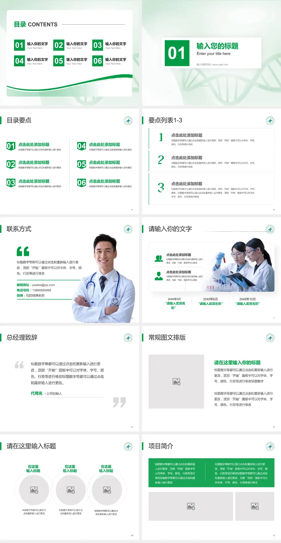 宁波市奉化区中医医院项目申请与汇报PPT模板4:3格式幻灯片预览图2