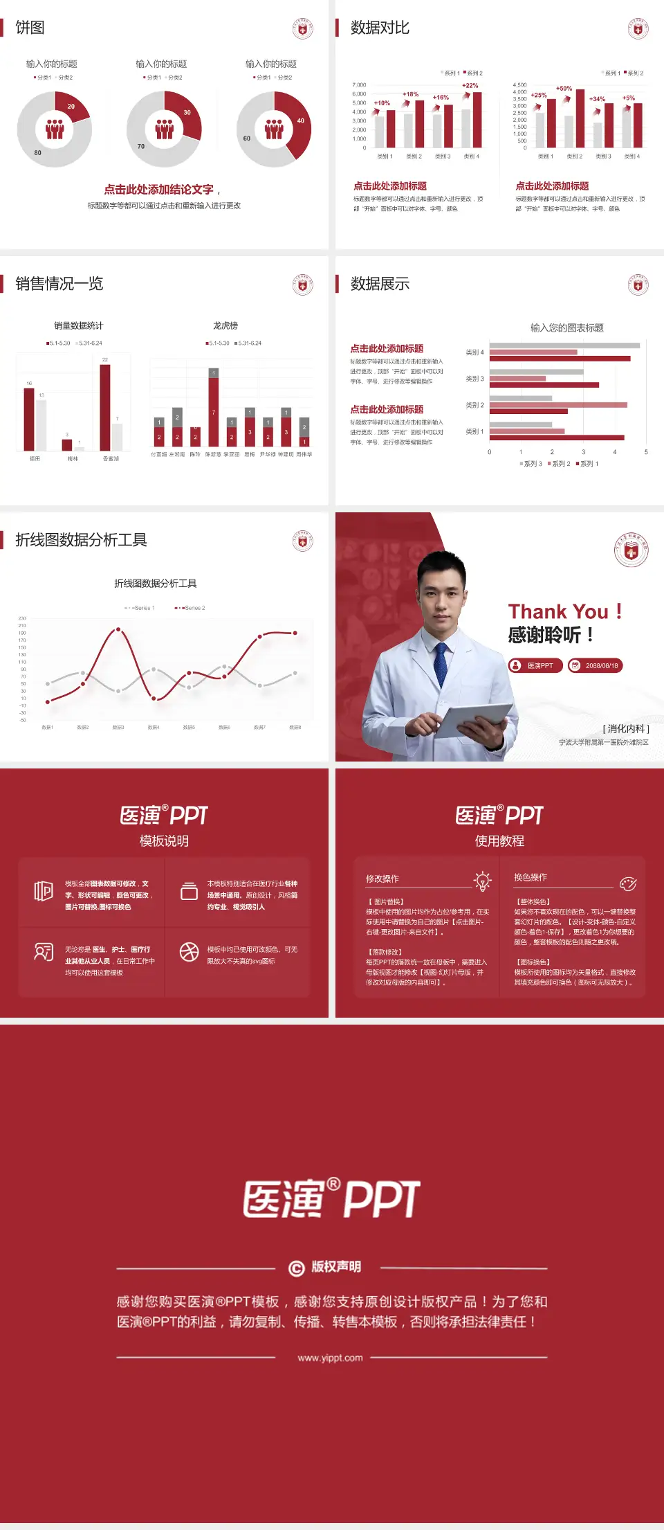 宁波大学附属第一医院外滩院区病例分享与讨论PPT模板4:3格式幻灯片预览图4