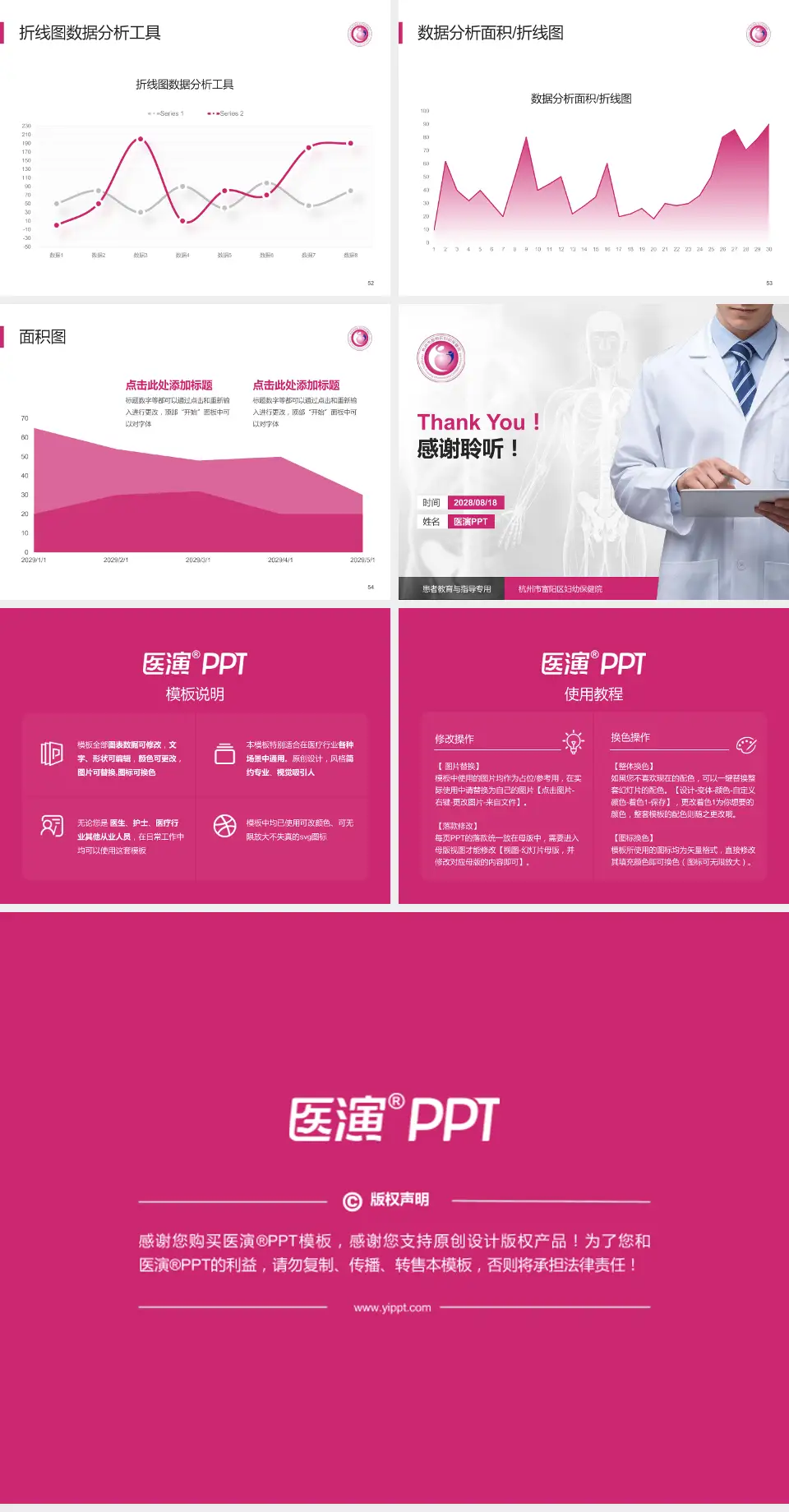 杭州市富阳区妇幼保健院患者教育与指导PPT模板4:3格式幻灯片预览图7