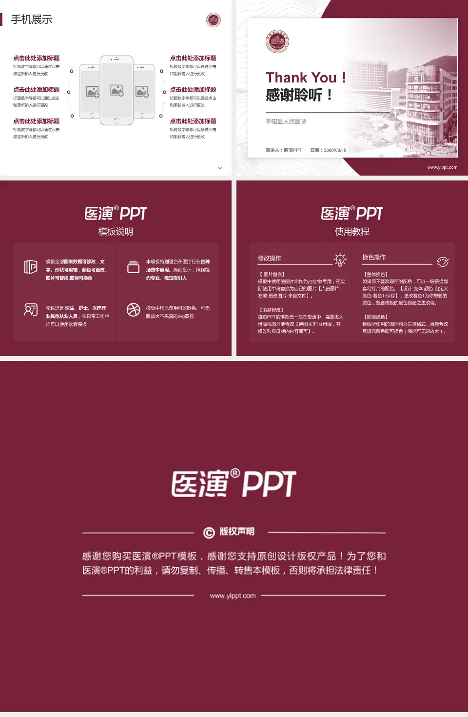 平阳县人民医院医院管理报告PPT模板4:3格式幻灯片预览图7