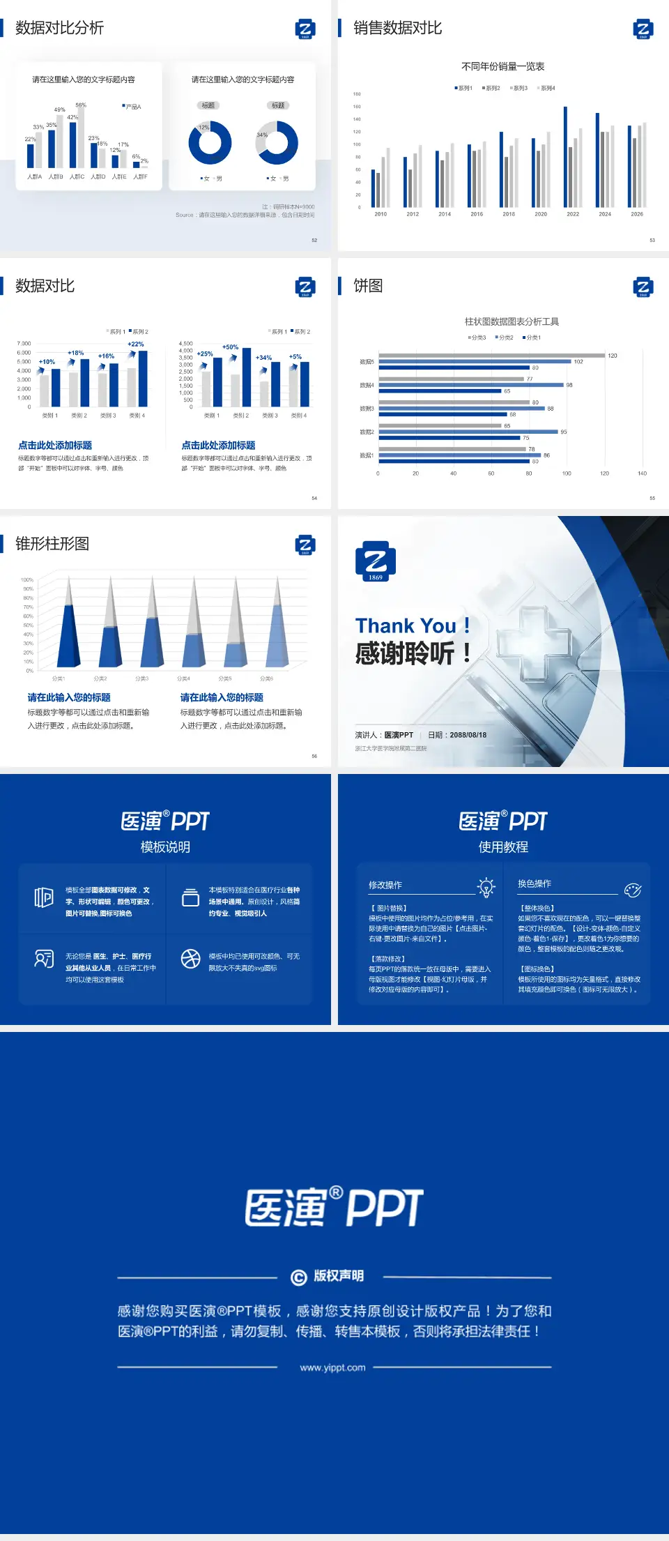 浙江大学医学院附属第二医院医疗行业比赛专用PPT模板4:3格式幻灯片预览图7