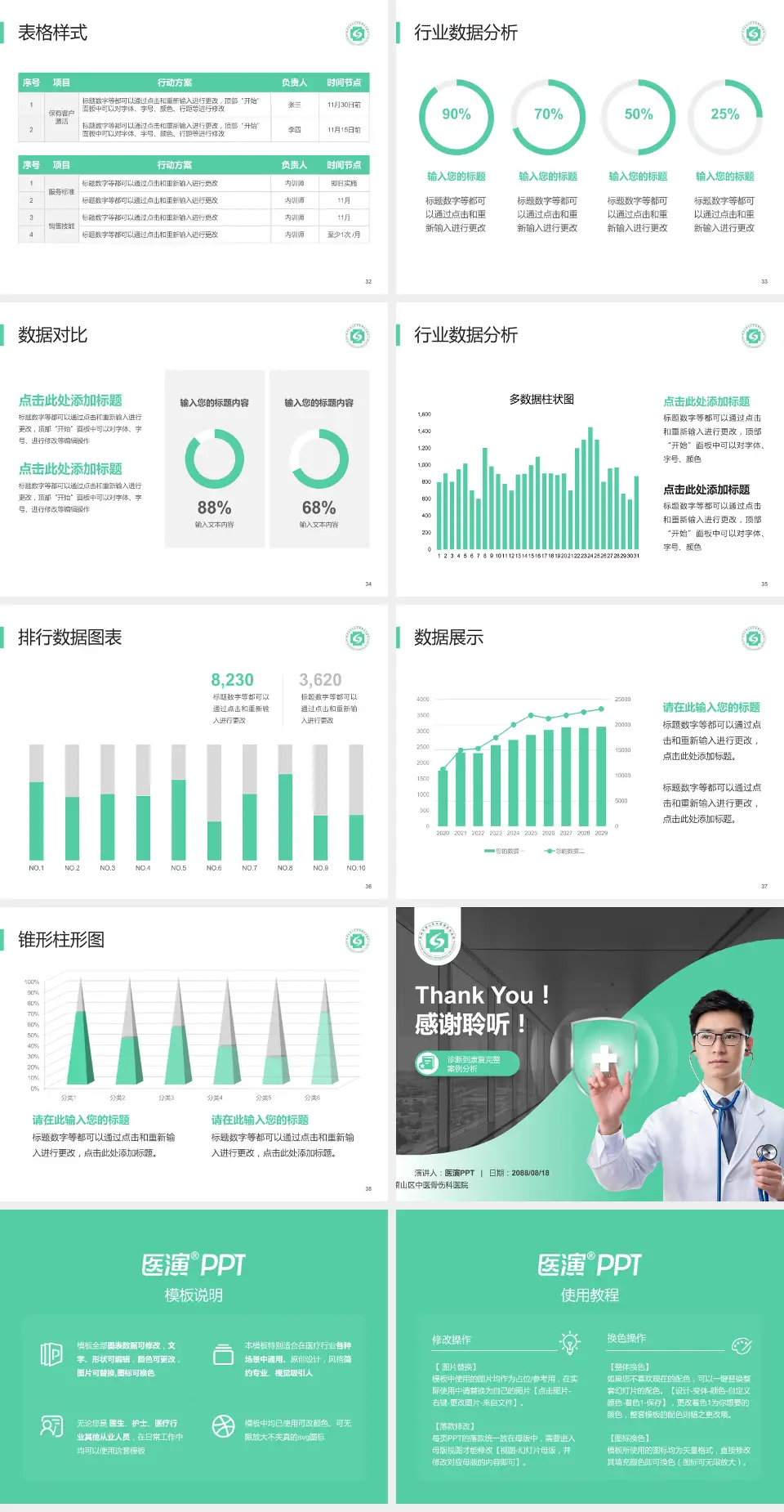 杭州市萧山区中医骨伤科医院医疗知识普及PPT模板4:3格式幻灯片预览图5