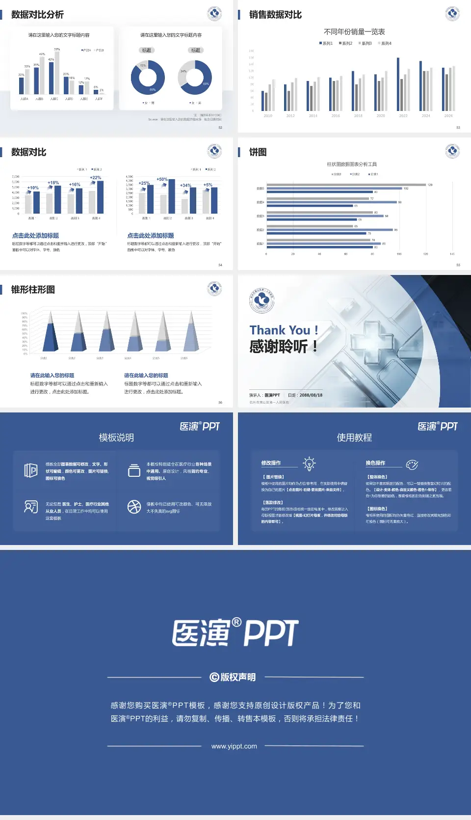 杭州市萧山区第一人民医院医疗行业比赛专用PPT模板16:9格式幻灯片预览图7